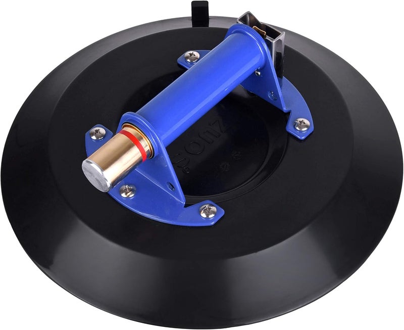 IMT 12" Strong Glass Suction Cup Vacuum Glass Lifter with Metal Handle and Brass Pump, Heavy Duty Industrial Suction Plate for Granite & Glass Lifting Car Window Replacement - Image 1